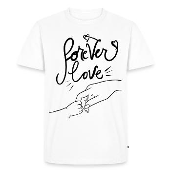 Forever love - T-shirt Premium bio Homme - blanc - Devant - Nico (187cm)