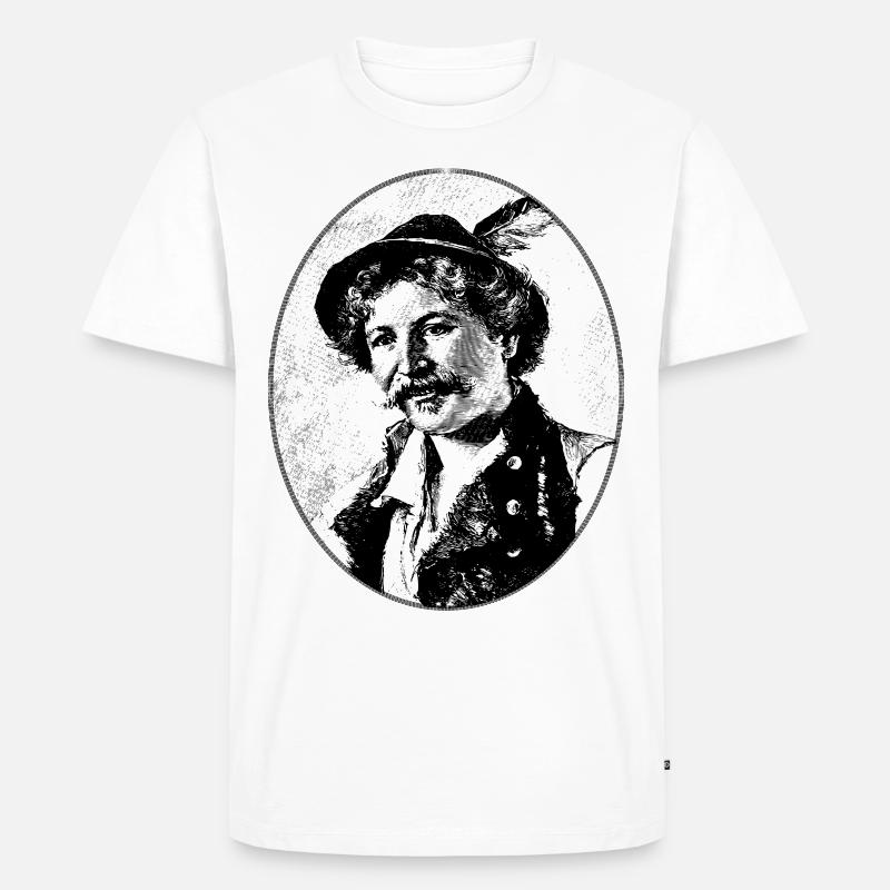 Bayern - Ein uriger Bayer - Männer Premium Bio T-Shirt - Weiß