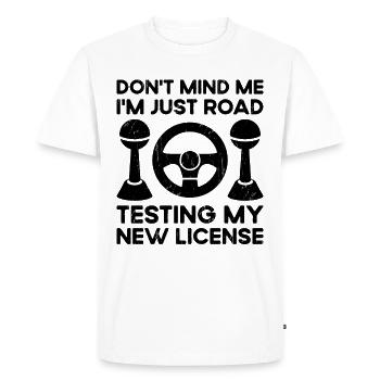 Permis de conduire passé Nouveau permis de conduire S - T-shirt Premium bio Homme - blanc - Devant - Nico (187cm)
