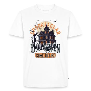 Spooktaclar Halloween prend vie - T-shirt Premium bio Homme - blanc - Devant - Nico (187cm)