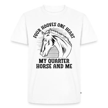 American Quarter Horse Equestrian Horse Lover Hors - T-shirt Premium bio Homme - blanc - Devant - Nico (187cm)