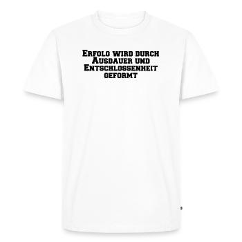 Fitness - Le succès s'obtient grâce à l'endurance et - T-shirt Premium bio Homme - blanc - Devant - Nico (187cm)