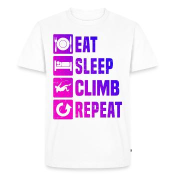 Bouldering Women Climber Boulder Climber - Men's Premium Organic T-Shirt - white - Front - Nico (187cm)