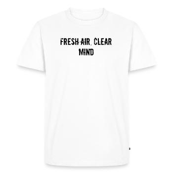 Randonnée - De l’air frais, l’ clair - T-shirt Premium bio Homme - blanc - Devant - Nico (187cm)