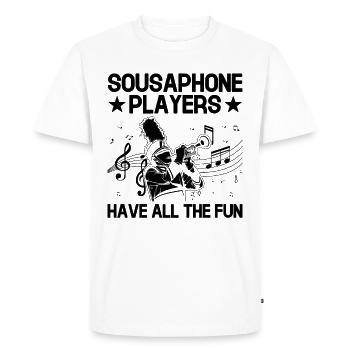 Marching Band Sayings Funny Marching Instruments - Men's Premium Organic T-Shirt - white - Front - Nico (187cm)