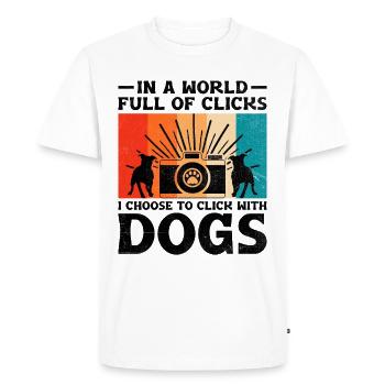 Dog Lover Photography Loves Dog Photographer Dogs - Men's Premium Organic T-Shirt - white - Front - Nico (187cm)