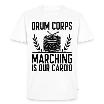 Drum Corps Marching Band Drum Corp Music Percussio - Men's Premium Organic T-Shirt - white - Front - Nico (187cm)