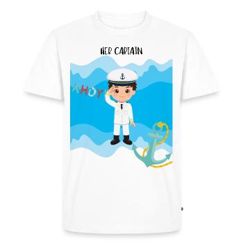 Partner Shirt Captain Captain Friend Cruise Män - Men's Premium Organic T-Shirt - white - Front - Nico (187cm)