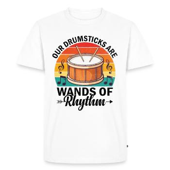 Drum Corps Marching Band Drum Corp Music Percussio - Men's Premium Organic T-Shirt - white - Front - Nico (187cm)