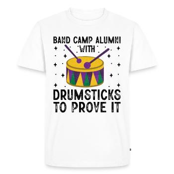 Drum Corps Marching Band Drum Corp Music Percussio - Men's Premium Organic T-Shirt - white - Front - Nico (187cm)