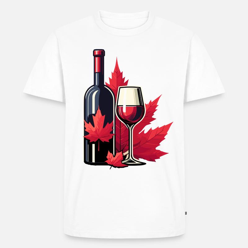 Wein - Männer Premium Bio T-Shirt - Weiß