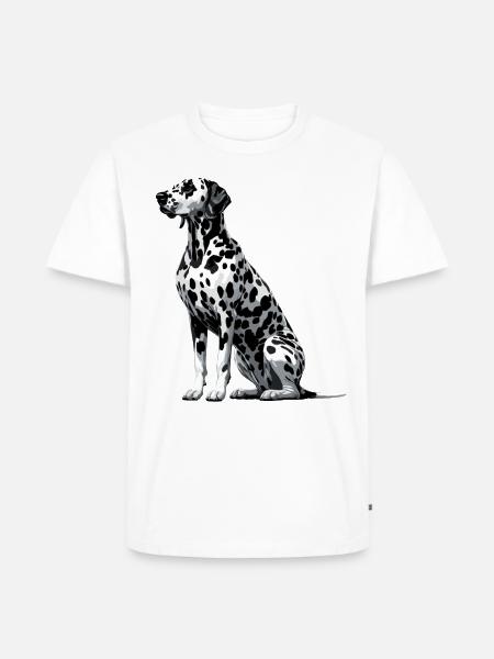 Dalmatiner - Männer Premium Bio T-Shirt - Weiß