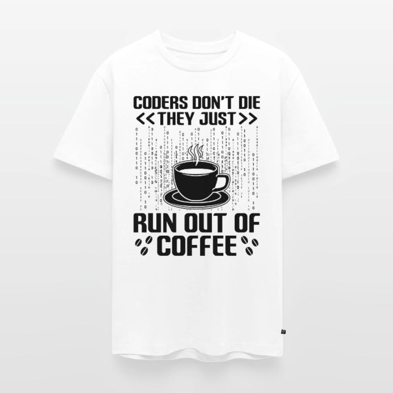 Kaffee-Codierung Programmierer Programmierer Entwickler Nerd Coff Männer Premium Bio T-Shirt