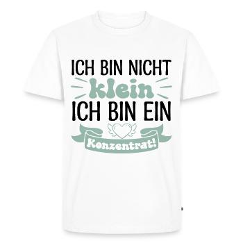 I'm not small, I'm a concentrate! - Men's Premium Organic T-Shirt - white - Front - Nico (187cm)
