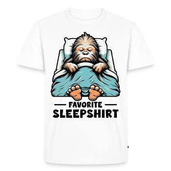 Bigfoot Chemise de nuit préférée - T-shirt Premium bio Homme - blanc - Devant - Nico (187cm)