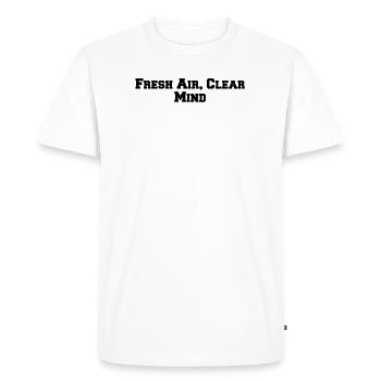 Randonnée - De l’air frais, l’ clair - T-shirt Premium bio Homme - blanc - Devant - Nico (187cm)