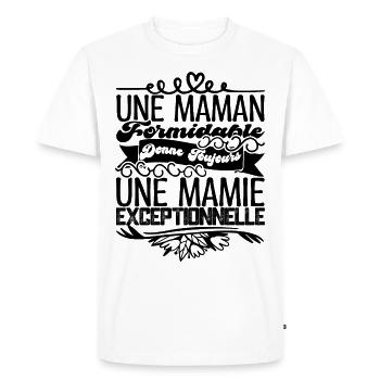Grandma Gift- An Exceptional Granny. - Men's Premium Organic T-Shirt - white - Front - Nico (187cm)