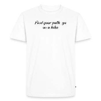 Randonnée - Trouvez votre chemin, partez en randonnée - T-shirt Premium bio Homme - blanc - Devant - Nico (187cm)