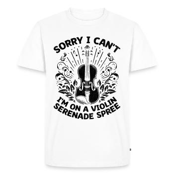 Désolé je ne peux pas je suis sur un violon sérénade spree violi - T-shirt Premium bio Homme - blanc - Devant - Nico (187cm)