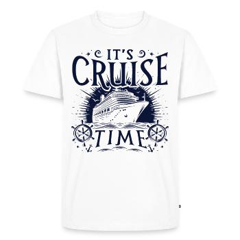 C’est l’heure de la croisière - T-shirt Premium bio Homme - blanc - Devant - Nico (187cm)