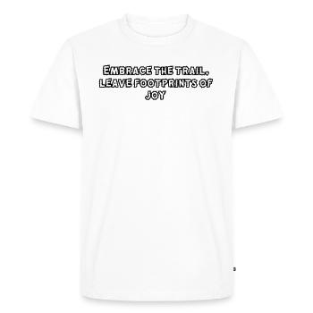 Randonnée - Embrassez le sentier, laissez des empreintes de - T-shirt Premium bio Homme - blanc - Devant - Nico (187cm)