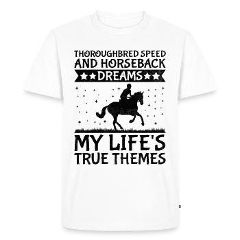Courses de chevaux pur-sang Équitation Chevaux équestres - T-shirt Premium bio Homme - blanc - Devant - Nico (187cm)