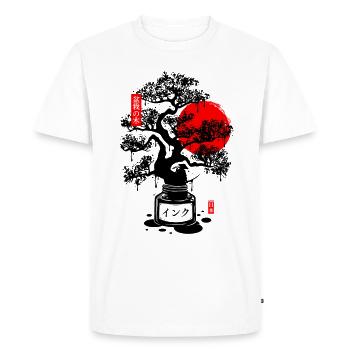 Japanese Bonsai Ink - Black - Men's Premium Organic T-Shirt - white - Front - Nico (187cm)