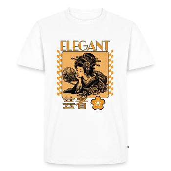 Elegant Geisha - Men's Premium Organic T-Shirt - white - Front - Nico (187cm)