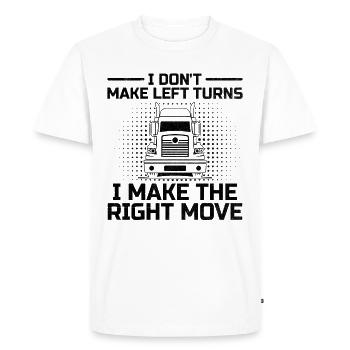 Trucker Driving Dad Trucker Father Truck Driver - Men's Premium Organic T-Shirt - white - Front - Nico (187cm)