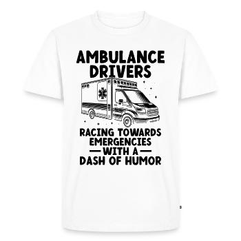 Ambulance Drivers Racing Towards Emergencies EMS D - Men's Premium Organic T-Shirt - white - Front - Nico (187cm)