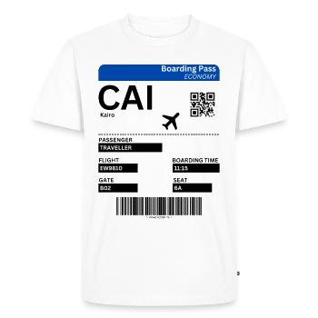 Cairo Egypt Flight Ticket Cairo Holiday Idea - Men's Premium Organic T-Shirt - white - Front - Nico (187cm)