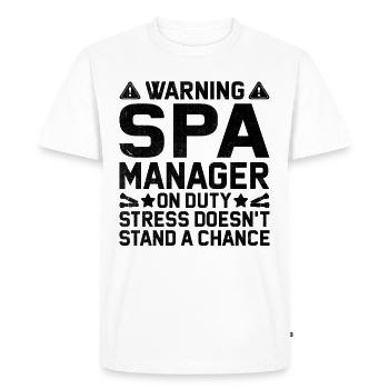Gestionnaire de SPA Emploi Bien-être Drôle Gestion de SPA Sayi - T-shirt Premium bio Homme - blanc - Devant - Nico (187cm)