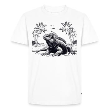 Herpétologie Galapagos - T-shirt Premium bio Homme - blanc - Devant - Nico (187cm)