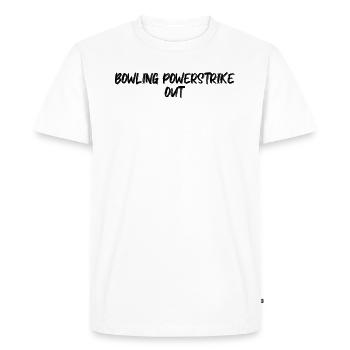 Bowling - Bowling powerStrike out - Men's Premium Organic T-Shirt - white - Front - Nico (187cm)