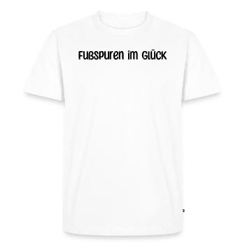 Randonnée - Empreintes de pas dans le bonheur - T-shirt Premium bio Homme - blanc - Devant - Nico (187cm)