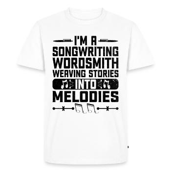 Musicien Auteur-compositeur Chanteur Musicien Musique Musique Pr - T-shirt Premium bio Homme - blanc - Devant - Nico (187cm)