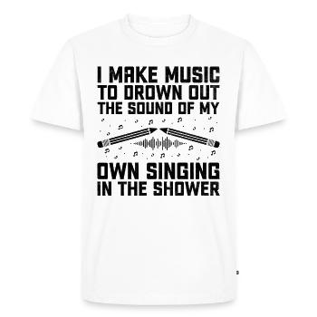 Musicien Auteur-compositeur Chanteur Musicien Musique Musique Pr - T-shirt Premium bio Homme - blanc - Devant - Nico (187cm)