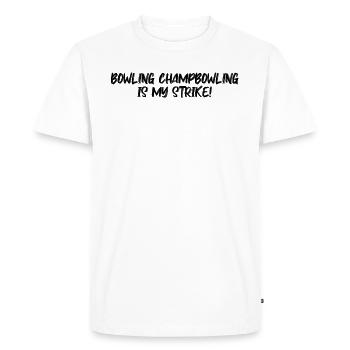Bowling - Bowling ChampLe bowling est mon coup ! - T-shirt Premium bio Homme - blanc - Devant - Nico (187cm)