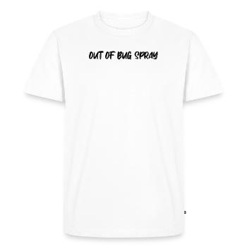 Camping - Out of bug spray - Men's Premium Organic T-Shirt - white - Front - Nico (187cm)