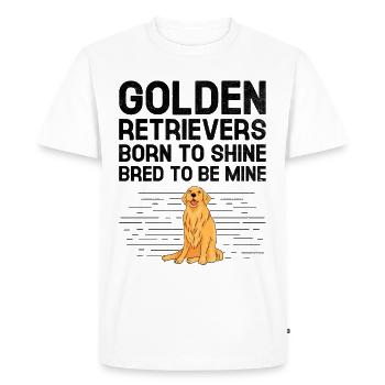 Golden Retrievers Born To Shine Bred To Be Mine GR - Men's Premium Organic T-Shirt - white - Front - Nico (187cm)