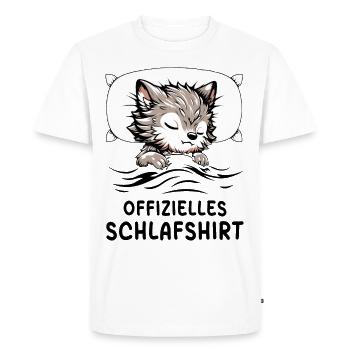 Chemise de nuit officielle loup-garou - T-shirt Premium bio Homme - blanc - Devant - Nico (187cm)