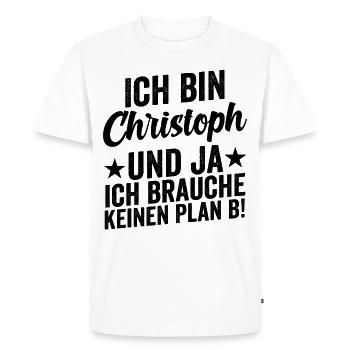 First name Chris Christoph - Men's Premium Organic T-Shirt - white - Front - Nico (187cm)