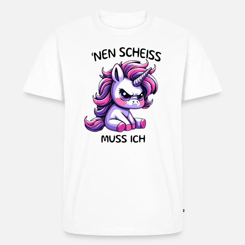Nen Scheiss Muss ich - Männer Premium Bio T-Shirt - Weiß