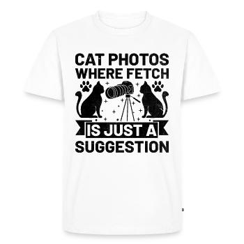 Chat Photographes Chat Amoureux Des Chats Photo - T-shirt Premium bio Homme - blanc - Devant - Nico (187cm)