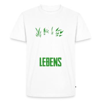 Manifestation contre le changement climatique : l’hystérie climatique verte - T-shirt Premium bio Homme - blanc - Devant - Nico (187cm)