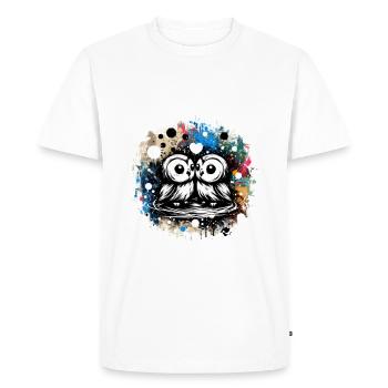 Hiboux mon hibou de la Saint-Valentin - T-shirt Premium bio Homme - blanc - Devant - Nico (187cm)