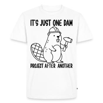 Ce n’est qu’un projet de barrage après l’autre - T-shirt Premium bio Homme - blanc - Devant - Nico (187cm)