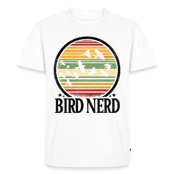 Bird Nerd Birdwatching Birder Birds Birdwatcher - T-shirt Premium bio Homme - blanc - Devant - Nico (187cm)