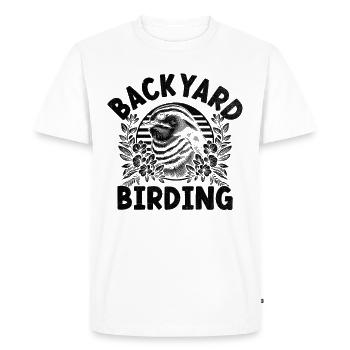 Backyard Birding Watching Birdwatching Birder - Men's Premium Organic T-Shirt - white - Front - Nico (187cm)