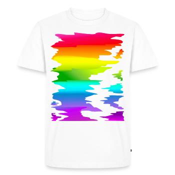 colorful rainbow gradient - Men's Premium Organic T-Shirt - white - Front - Nico (187cm)